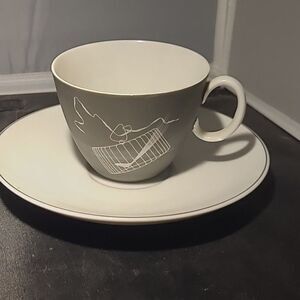 1953 Johann Haviland Papageno 2 Cup Saucer Sets Latham Loewy MCM